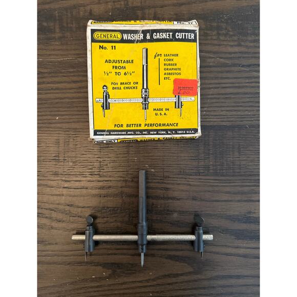 Vintage General No. 11 Washer & Gasket Cutter – Made in USA - in box - Picture 2 of 9